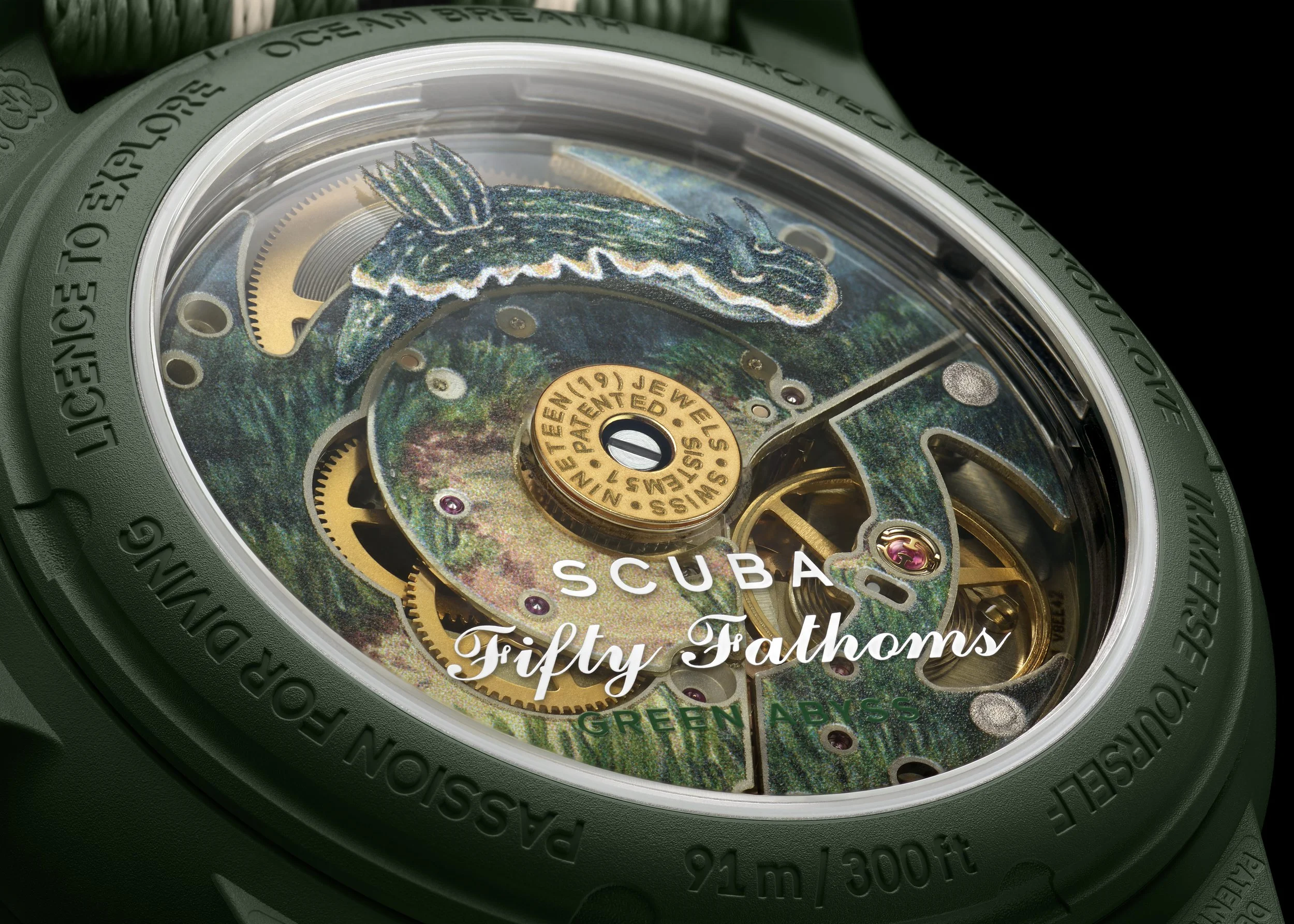 THE NEW BLANCPAIN X SWATCH MODEL: GREEN ABYSS — Numéro Netherlands